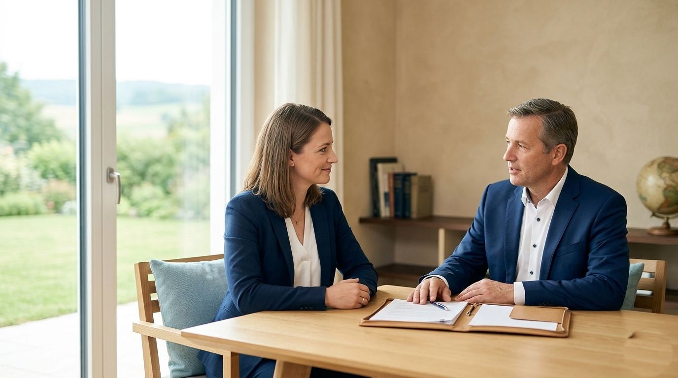 Unternehmer im persönlichen Beratungsgespräch – Unternehmer & Privatpersonen